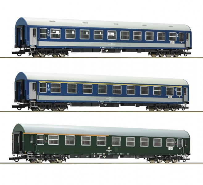 Set of 3 passenger cars for D270 MERIDIAN train (Set 1)<br /><a href='images/pictures/Roco/Roco-64195.jpg' target='_blank'>Full size image</a>